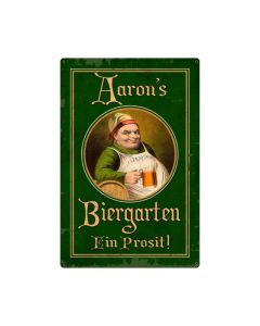 German Beer Garden Personalized, Personalized, Metal Sign, 12 X 18 Inches