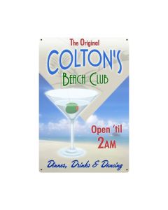 Pacific Beach Club Personalized, Personalized, Metal Sign, 12 X 18 Inches