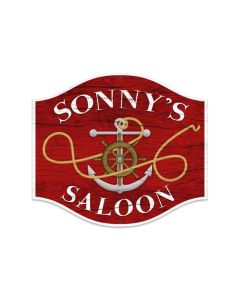 Sailor Saloon Tavern Personalized, Personalized, Custom Metal Shape, 18 X 16 Inches