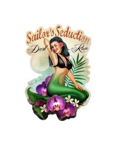 Sailors Seduction, Pinup Girls, Custom Metal Shape, 16 X 24 Inches