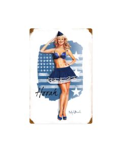 Air Force Girl, Pinup Girls, Vintage Metal Sign, 12 X 18 Inches