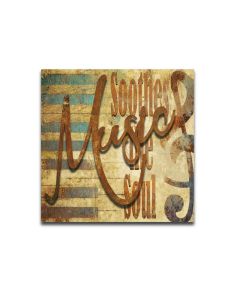 MUSIC SOOTHES THE SOUL - 3D, Blog, Custom Metal Shape, 24 X 24 Inches
