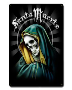 Santa Muerte , Licensed Products/Ralph Burch, SATIN METAL SIGN , 12 X 18 Inches