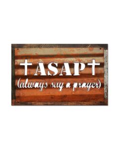 ASPA, Home and Garden, Corrugated Rustic Barn Wood Sign, 19 X 26 Inches