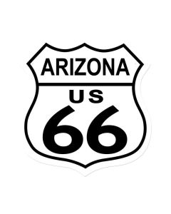 Route 66 Arizona, Street Signs, Shield Metal Sign, 15 X 15 Inches