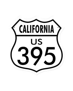 California 395, Street Signs, Shield Metal Sign, 15 X 15 Inches