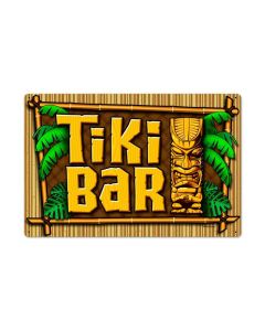 Tiki Bar, Food and Drink, Metal Sign, 24 X 16 Inches