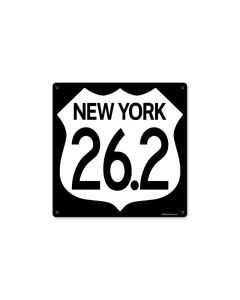 Marathon New York, Sports and Recreation, Metal Sign, 12 X 12 Inches