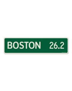 Mile Sign Boston, Sports and Recreation, Metal Sign, 5 X 20 Inches