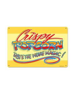 Popcorn Crispy, Food and Drink, Metal Sign, 18 X 12 Inches