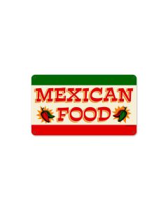 Mexican Food, Food and Drink, Metal Sign, 14 X 8 Inches