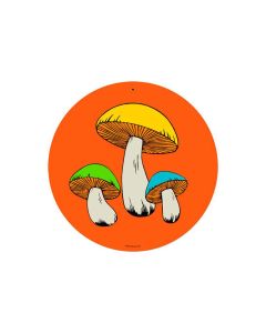Mushrooms, Other, Round Metal Sign, 14 X 14 Inches