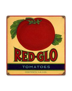 Red Glo Tomatoes, Food and Drink, Metal Sign, 12 X 12 Inches