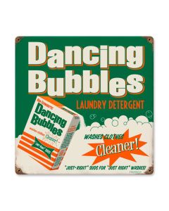 Dancing Bubbles, Home and Garden, Metal Sign, 12 X 12 Inches