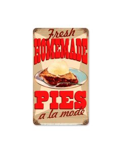 Homemade Pies, Food and Drink, Metal Sign, 8 X 14 Inches