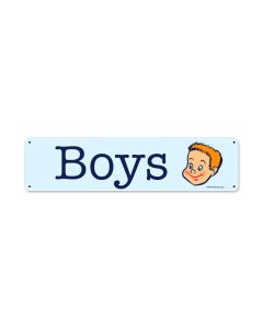 Boys, Home and Garden, Metal Sign, 20 X 5 Inches