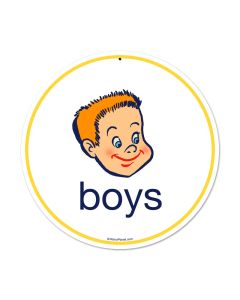 Boys, Home and Garden, Metal Sign, 14 X 14 Inches