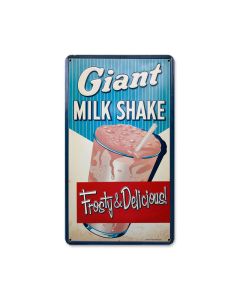 Milk Shake, Food and Drink, Metal Sign, 8 X 14 Inches