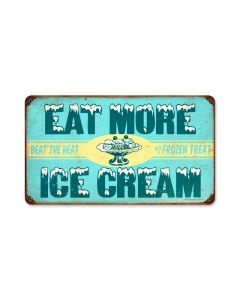 Ice Cream, Food and Drink, Vintage Metal Sign, 14 X 8 Inches