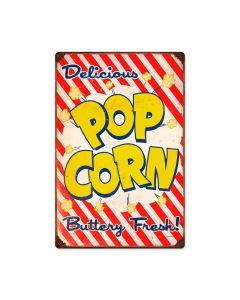 Pop Corn, Food and Drink, Vintage Metal Sign, 16 X 24 Inches