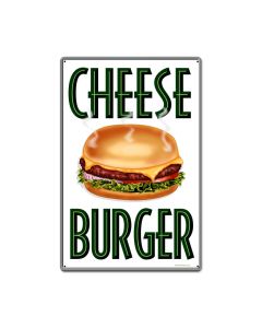 Cheese Burger, Food and Drink, Metal Sign, 16 X 24 Inches