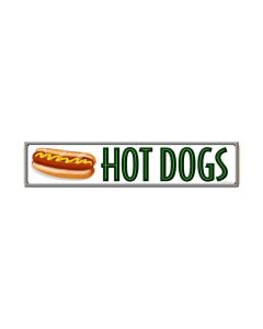 Hot Dogs, Food and Drink, Metal Sign, 28 X 6 Inches