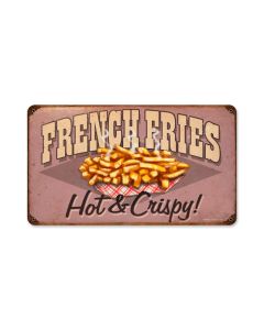 French Fries, Food and Drink, Vintage Metal Sign, 14 X 8 Inches