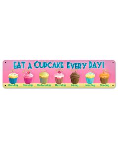 Cupcake Everyday, Food and Drink, Metal Sign, 20 X 5 Inches