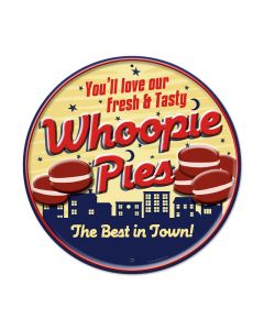 Whoopie Pies, Food and Drink, Round Metal Sign, 28 X 28 Inches