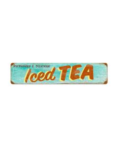 Iced Tea, Food and Drink, Vintage Metal Sign, 28 X 6 Inches