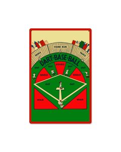 Dart Baseball, Home and Garden, Metal Sign, 12 X 18 Inches