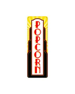 Popcorn Deco, Food and Drink, Metal Sign, 24 X 8 Inches
