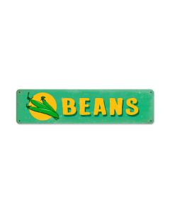 Beans, Food and Drink, Metal Sign, 20 X 5 Inches