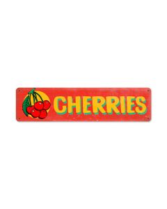 Cherries, Food and Drink, Metal Sign, 20 X 5 Inches