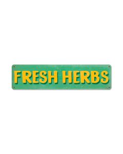 Fresh Herbs, Food and Drink, Metal Sign, 20 X 5 Inches