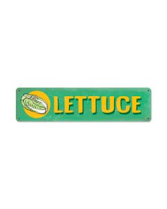 Lettuce, Food and Drink, Metal Sign, 20 X 5 Inches