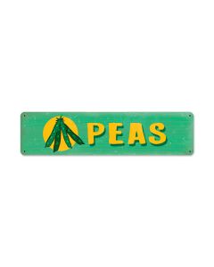 Peas, Food and Drink, Metal Sign, 20 X 5 Inches