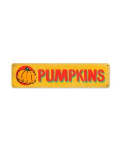 Pumpkins, Food and Drink, Metal Sign, 20 X 5 Inches