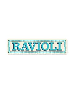 Blue Ravioli, Food and Drink, Vintage Metal Sign, 20 X 5 Inches
