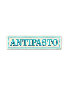 Blue Antipasto, Food and Drink, Vintage Metal Sign, 20 X 5 Inches