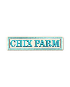 Blue Chix Parm, Food and Drink, Vintage Metal Sign, 20 X 5 Inches