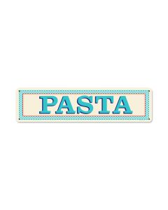 Blue Pasta, Food and Drink, Vintage Metal Sign, 20 X 5 Inches