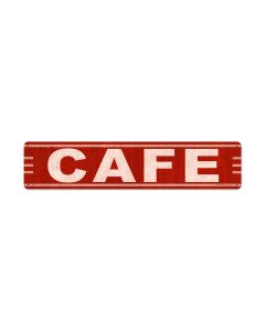 Cafe, Food and Drink, Metal Sign, 28 X 6 Inches