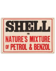 Natural Petrol Benzol, Licensed Products/Shell, Metal Sign, 24 X 16 Inches
