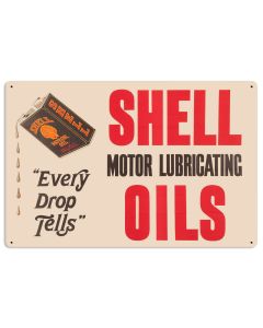 Black Can Oil, Licensed Products/Shell, Metal Sign, 24 X 16 Inches