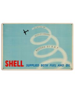 World Height Record, Licensed Products/Shell, Metal Sign, 24 X 16 Inches