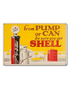 Pump Can Shell, Featured Artists/Shell, Satin, 18 X 12 Inches