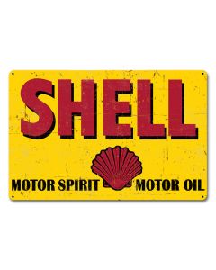 Motor Spirit Motor Oil Grunge, Featured Artists/Shell, Satin, 18 X 12 Inches