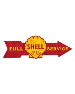 Full Service Shell Arrow Grunge, Featured Artists/Shell, Plasma, 32 X 10 Inches