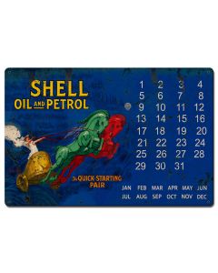 Shell Oil Petrol Quick Starting Pair Grunge, Featured Artists/Shell, Satin, 16 X 24 Inches